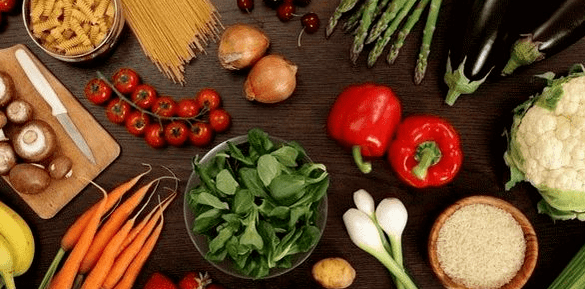 The diet of a healthy man